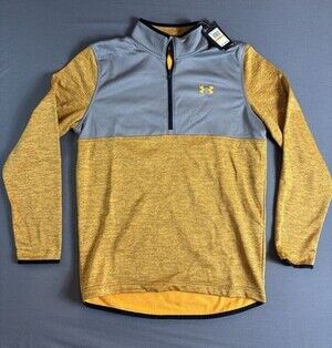 Men's Under Armour Loose Fit Quarter Zip Fleece Pullover with Black Trim